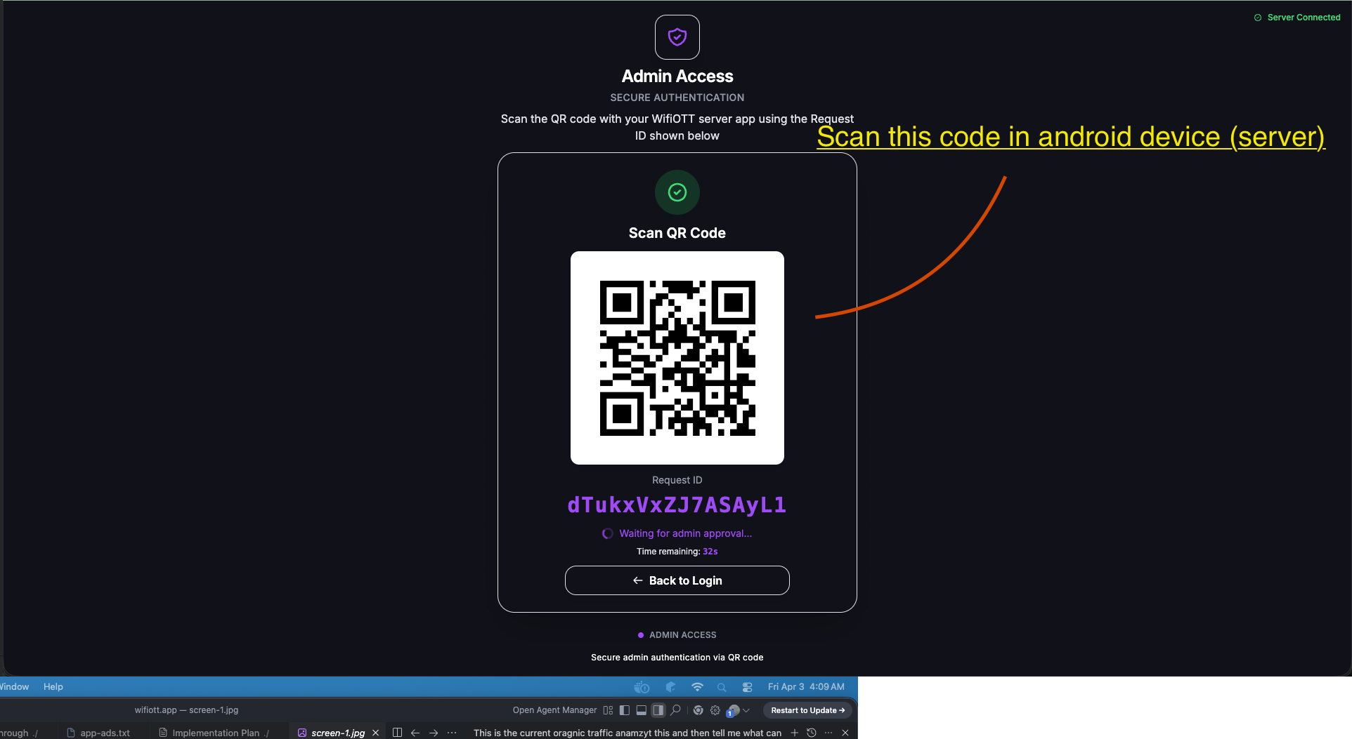 QR-Code für Auth